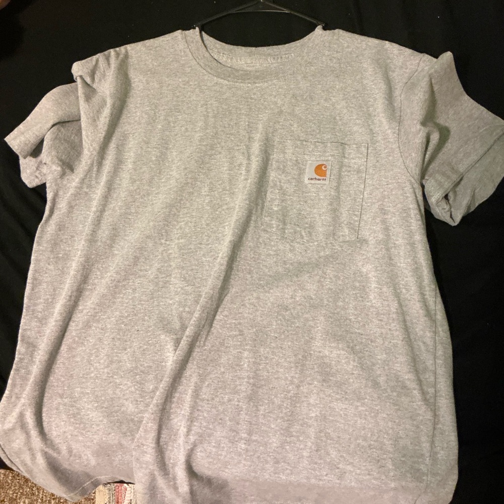 grey mens carhartt t-shirt with pocket